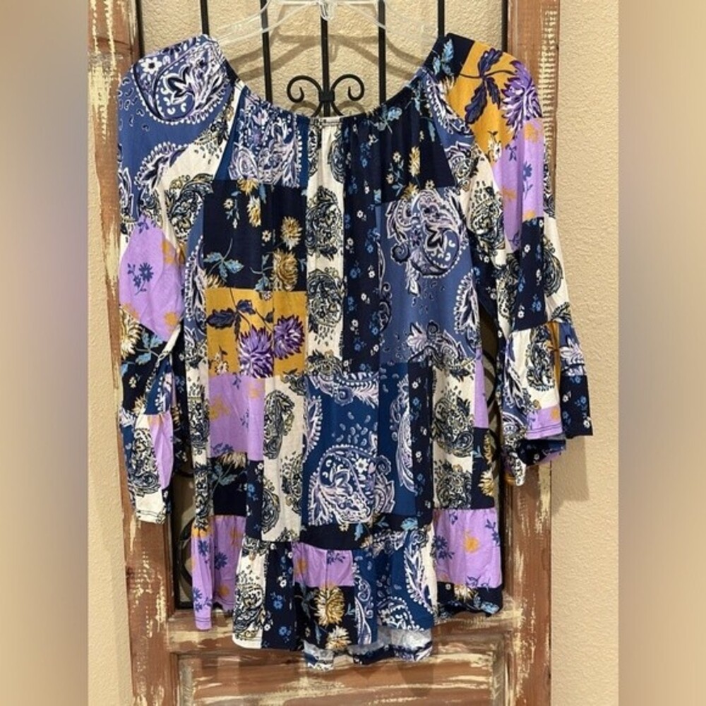 Style & Co women’s patchwork top - Picture 3 of 6